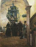 Harriet Backer Alteret i Tanum kirke oil painting